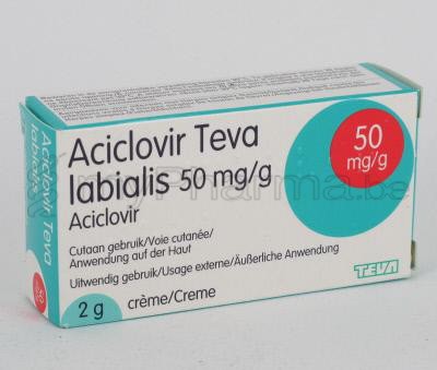 ACICLOVIR LABIALIS RATIOPHARM 5% 2 G CREME (geneesmiddel)